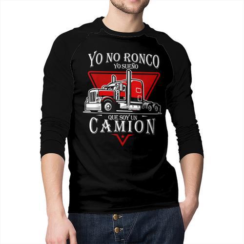 Yo No Ronco Yo Sueno Que Soy Un Camion Latin Dad Spanish Men Baseball Raglan Shirt - Father's Day Fun