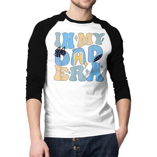 In My Blue Dad Era Cool Dad Father's Day Men Baseball Raglan Shirt - Father's Day Fun