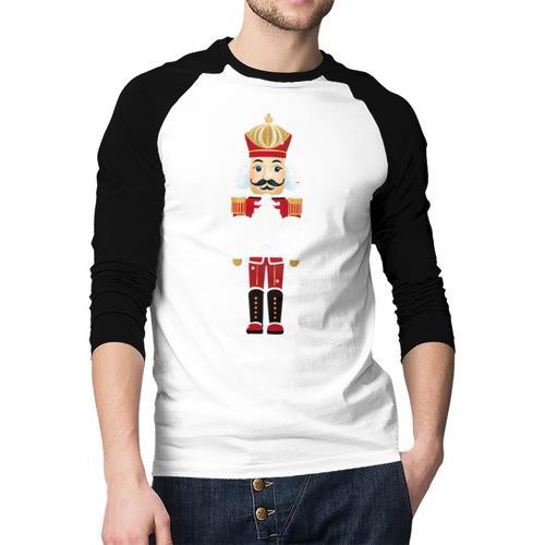 Cool Dad Nutcracker Christmas Family Matching Pajama Men Baseball Raglan Shirt - Father's Day Fun