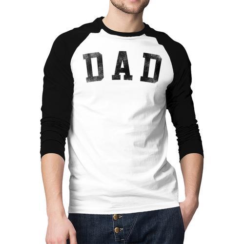 Dad Classic Bold Font Birthday Dad Men Baseball Raglan Shirt - Father's Day Fun
