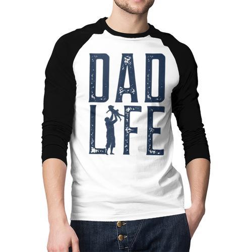 Dad Life Girl Dad Men Baseball Raglan Shirt - Father's Day Fun
