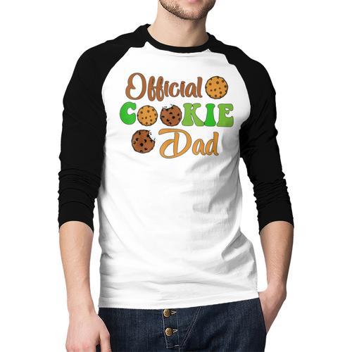 Official Cookie Dad Scout For Girls Cookie Dealer Men Baseball Raglan Shirt - Father's Day Fun