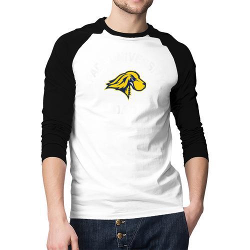 Pace University Setters Arched Dad Men Baseball Raglan Shirt - Father's Day Fun