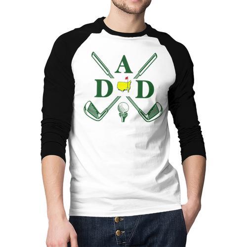 Par Dad Golf Matching Golfing Quote Party Pocket Men Baseball Raglan Shirt - Father's Day Fun