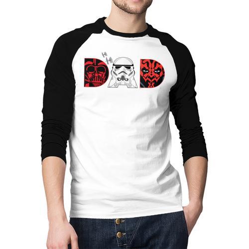 Star Wars Darth Vader Darth Maul Dad Father's Day Birthday Men Baseball Raglan Shirt - Father's Day Fun