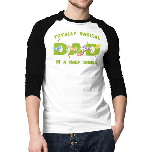 Teenage Mutant Ninja Turtles Dad Turtles Father's Day Men Baseball Raglan Shirt - Father's Day Fun