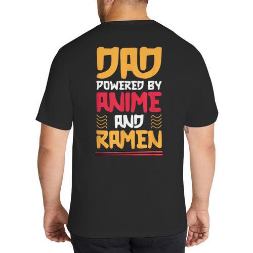 Anime Fathers Day Japanese Manga Otaku Kawaii Anime Dad Big And Tall Men's T-Shirt Back Print - Father's Day Fun