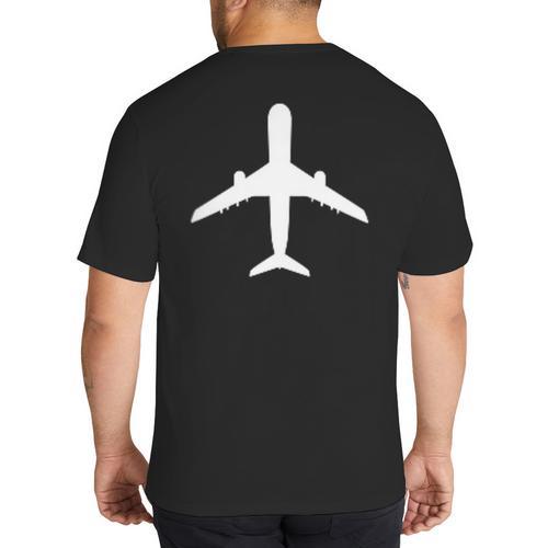 Aviation Geek Airplane Pilot Dad Husband Father's Day Xmas Big And Tall Men's T-Shirt Back Print - Father's Day Fun