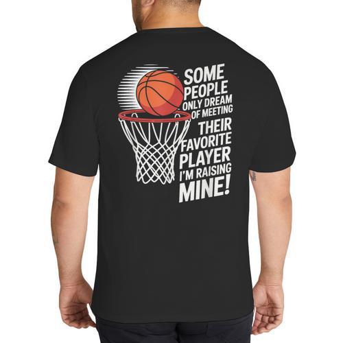 Basketball Mom Or Dad Basketball Parent Big And Tall Men's T-Shirt Back Print - Father's Day Fun
