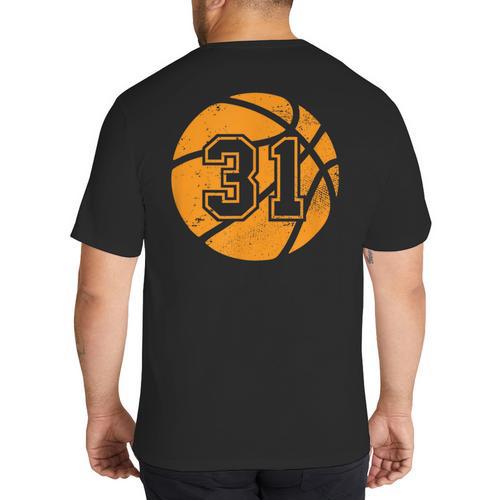 Basketball Player 31 Basketball Mom Dad Jersey Number 31 Big And Tall Men's T-Shirt Back Print - Father's Day Fun
