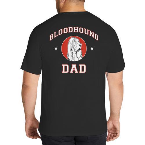 Bloodhound Dad Dog Father Big And Tall Men's T-Shirt Back Print - Father's Day Fun