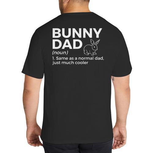 Bunny Dad Definition Rabbit Lover Big And Tall Men's T-Shirt Back Print - Father's Day Fun
