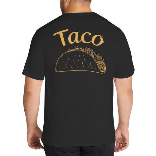 Burrito Taco Taquito Dad Mom Child Baby Matching Family Big And Tall Men's T-Shirt Back Print - Father's Day Fun