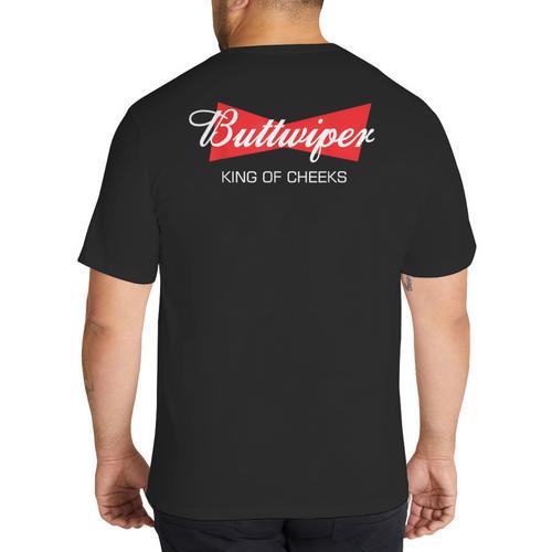 Buttwiper New Dad Beer Inspired Diaper Shower Big And Tall Men's T-Shirt Back Print - Father's Day Fun