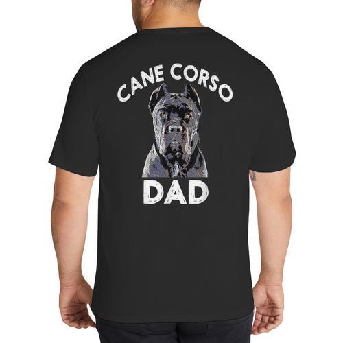 Cane Corso Dad Italian Mastiff T-Shirt Big And Tall Men's T-Shirt Back Print - Father's Day Fun
