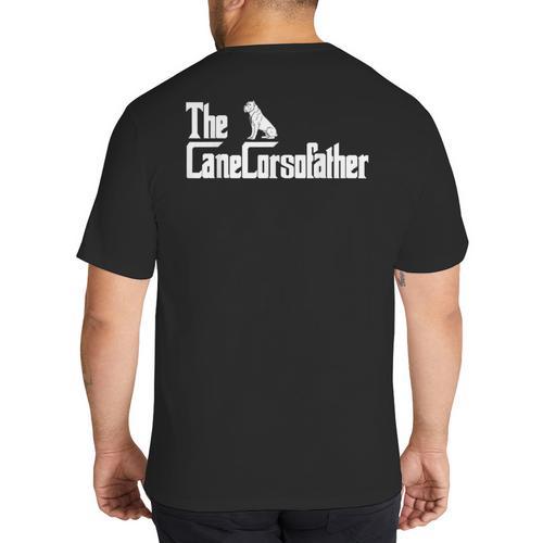 The CaneCorsoFather Cane Corso Dog Dad Shirt Men Big And Tall Men's T-Shirt Back Print - Father's Day Fun