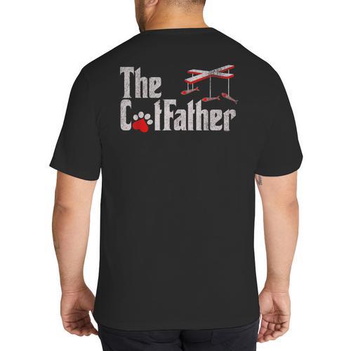The Cat Father Cat Dad Feline Father Kitten Dad Big And Tall Men's T-Shirt Back Print - Father's Day Fun