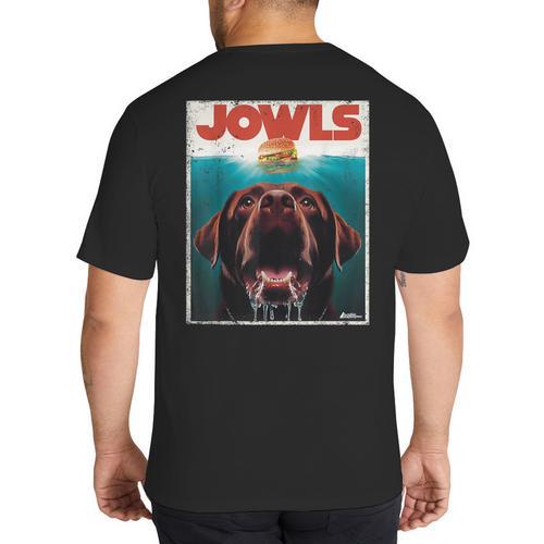 Chocolate Lab Jowls Labrador Retriever Dog Mom Dad Big And Tall Men's T-Shirt Back Print - Father's Day Fun