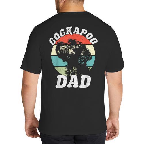 Cockapoo Dad Dog Father's Day Vintage Pet Men Women Kids Big And Tall Men's T-Shirt Back Print - Father's Day Fun