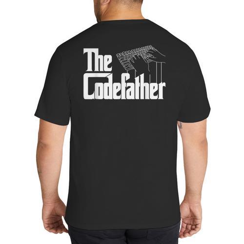 The Code Father Computer Coder Dad Programmer Big And Tall Men's T-Shirt Back Print - Father's Day Fun