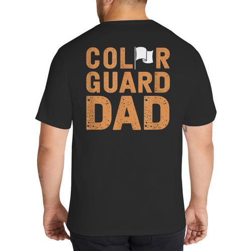 Color Guard Dad Flag Flipping Father Big And Tall Men's T-Shirt Back Print - Father's Day Fun