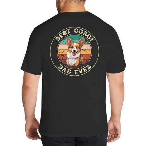 Corgi Dad Idea For Men Big And Tall Men's T-Shirt Back Print - Father's Day Fun