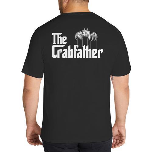 Crab Fishing Dad The Crabfather Big And Tall Men's T-Shirt Back Print - Father's Day Fun
