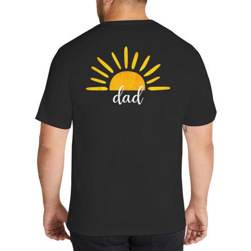 Dad Of The Birthday First Trip Around The Sun Birthday Big And Tall Men's T-Shirt Back Print - Father's Day Fun