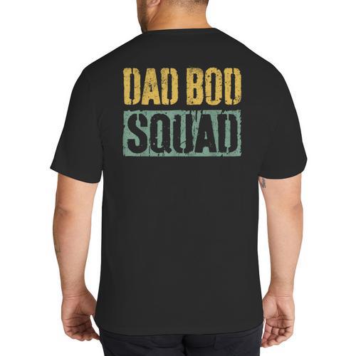 Dad Bod Squad Shirt Men Fathers Day Big And Tall Men's T-Shirt Back Print - Father's Day Fun