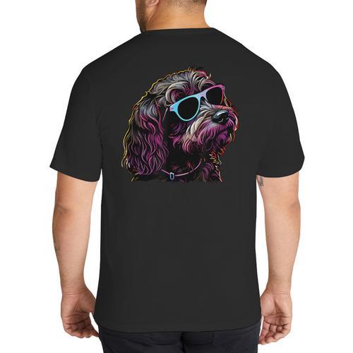 Dad Mom Cool Dog Sunglasses Cockapoo Big And Tall Men's T-Shirt Back Print - Father's Day Fun