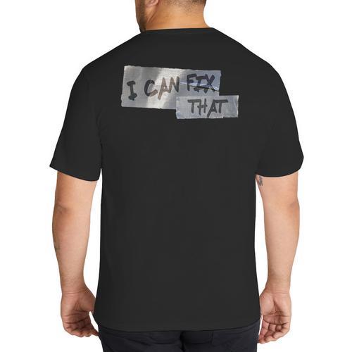 Dad Shirt Duct Tape I Can Fix That TShirt Big And Tall Men's T-Shirt Back Print - Father's Day Fun