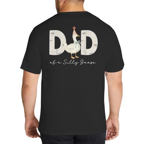 Dad Of The Silly Goose Silly Goose Birthday Matching Family Big And Tall Men's T-Shirt Back Print - Father's Day Fun