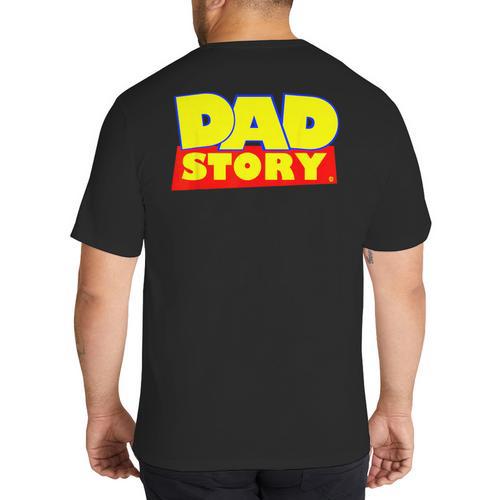 Dad Story Big And Tall Men's T-Shirt Back Print - Father's Day Fun