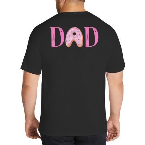 Dad Of The Sweet One Birthday Donut Girl 1st Birthday Big And Tall Men's T-Shirt Back Print - Father's Day Fun