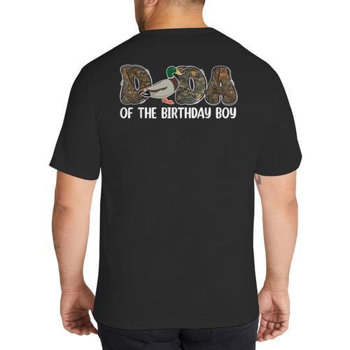 Dada Of The Birthday Boy One Lucky Duck 1st Birthday Family Big And Tall Men's T-Shirt Back Print - Father's Day Fun