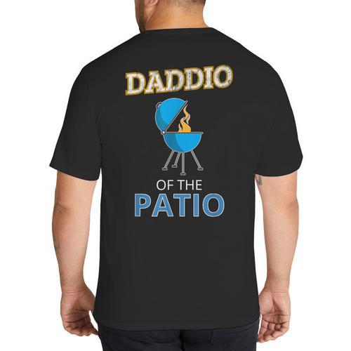 Daddio Of The Patio Fathers Day BBQ Grill Dad Big And Tall Men's T-Shirt Back Print - Father's Day Fun