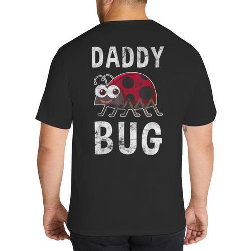Daddy Bug Ladybug Lover Cute Dad Small Big And Tall Men's T-Shirt Back Print - Father's Day Fun