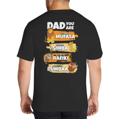 Disney The Lion King Dad You Are Word Stack Big And Tall Men's T-Shirt Back Print - Father's Day Fun