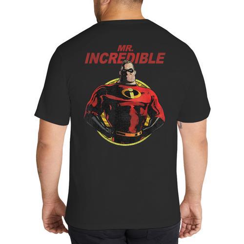 Disney Pixar The Incredibles 2 Mr Incredible Vintage Dad Big And Tall Men's T-Shirt Back Print - Father's Day Fun