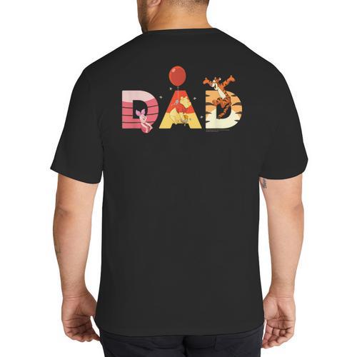 Disney Winnie The Pooh And Friends Dad Father's Day Birthday Big And Tall Men's T-Shirt Back Print - Father's Day Fun