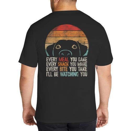 Dog Lover Dog Humor Dog Mom Dog Dad Big And Tall Men's T-Shirt Back Print - Father's Day Fun
