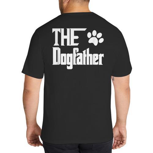 The Dogfather Dog Father Dad Big And Tall Men's T-Shirt Back Print - Father's Day Fun