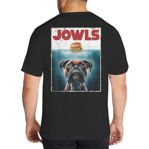 Drooling Boxer Jowls Fawn Dog Mom Dog Dad Burger Big And Tall Men's T-Shirt Back Print - Father's Day Fun