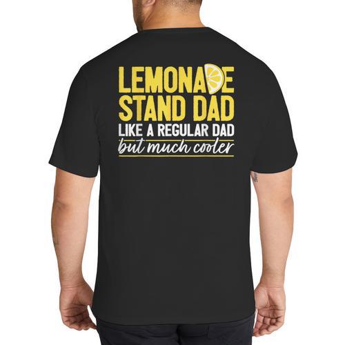 Family Lemonade Stand Dad Big And Tall Men's T-Shirt Back Print - Father's Day Fun