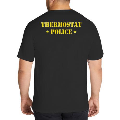 Father For Men Thermostat Police Dad Big And Tall Men's T-Shirt Back Print - Father's Day Fun