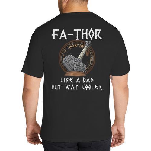 Fathor Dad Father Father's Day Classic Fit Short Sleeve T-Shirt Size Small Big And Tall Men's T-Shirt Back Print - Father's Day Fun