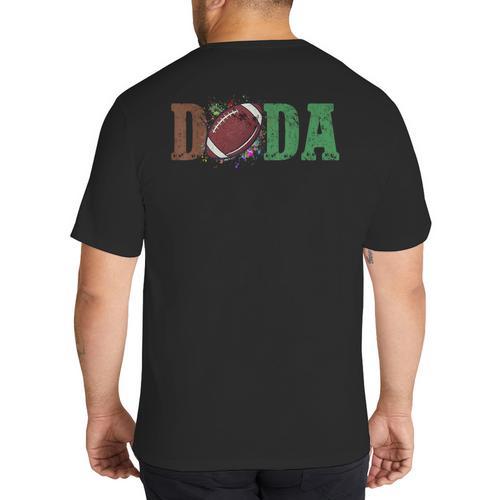 Football Dada 1st Birthday Big And Tall Men's T-Shirt Back Print - Father's Day Fun