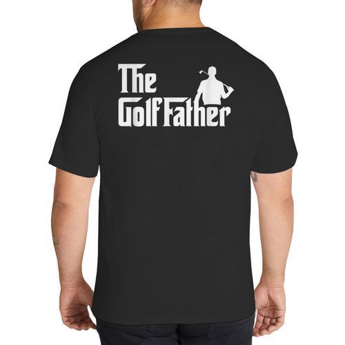 Golffather Father Dad Golfer Golfing Golf Club Putter Big And Tall Men's T-Shirt Back Print - Father's Day Fun