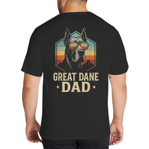 Great Dane Dad Vintage Big And Tall Men's T-Shirt Back Print - Father's Day Fun