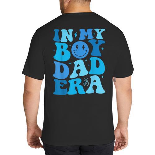 Groovy In My Boy Dad Era For Fathers Day Big And Tall Men's T-Shirt Back Print - Father's Day Fun